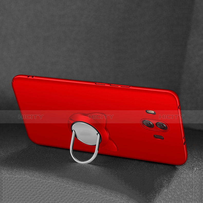 Coque Plastique Rigide Mat avec Support Bague Anneau A02 pour Huawei Mate 10 Rouge Plus