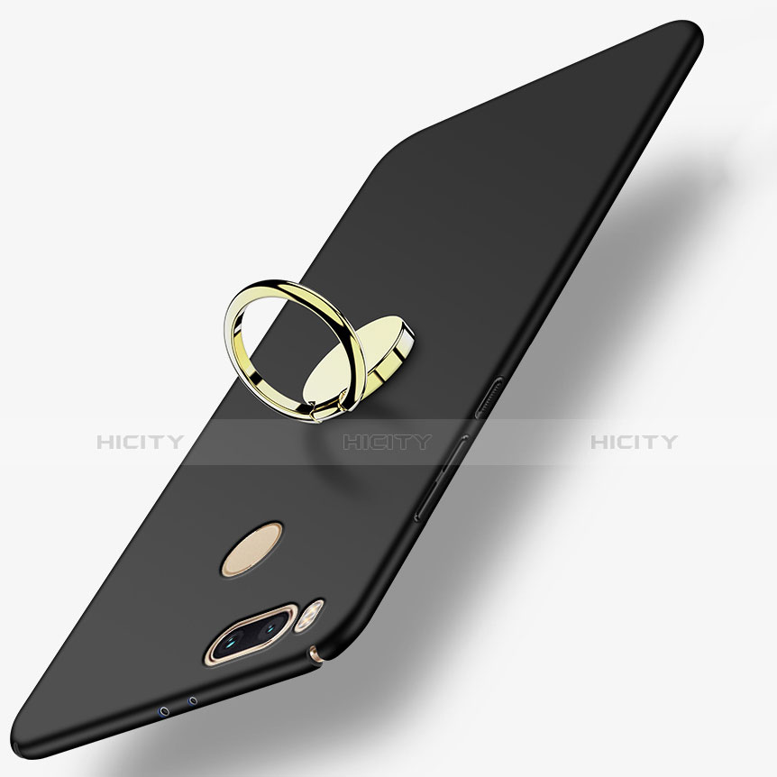 Coque Plastique Rigide Mat avec Support Bague Anneau A02 pour Xiaomi Mi 5X Noir Plus