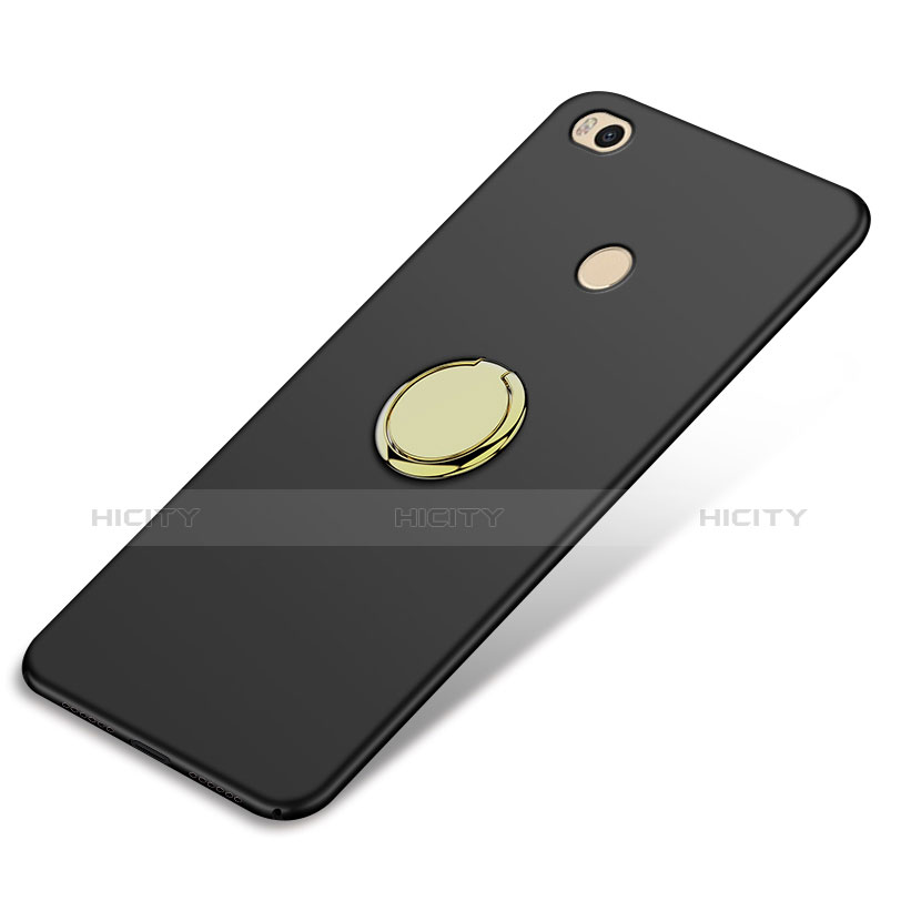 Coque Plastique Rigide Mat avec Support Bague Anneau A02 pour Xiaomi Mi Max 2 Noir Plus
