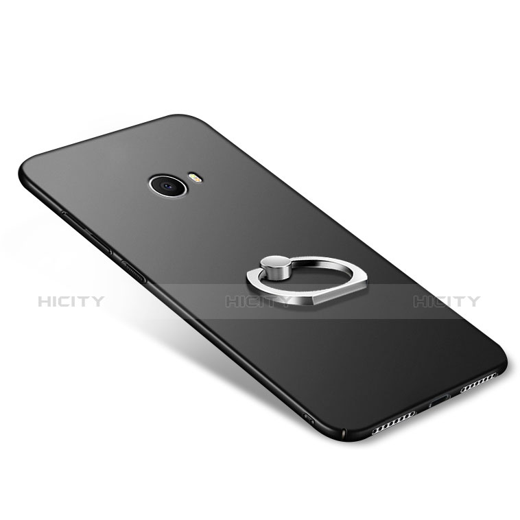 Coque Plastique Rigide Mat avec Support Bague Anneau A02 pour Xiaomi Mi Note 2 Noir Plus