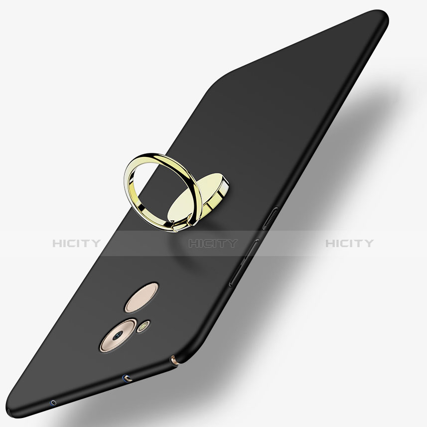 Coque Plastique Rigide Mat avec Support Bague Anneau A03 pour Huawei Honor 6C Noir Plus