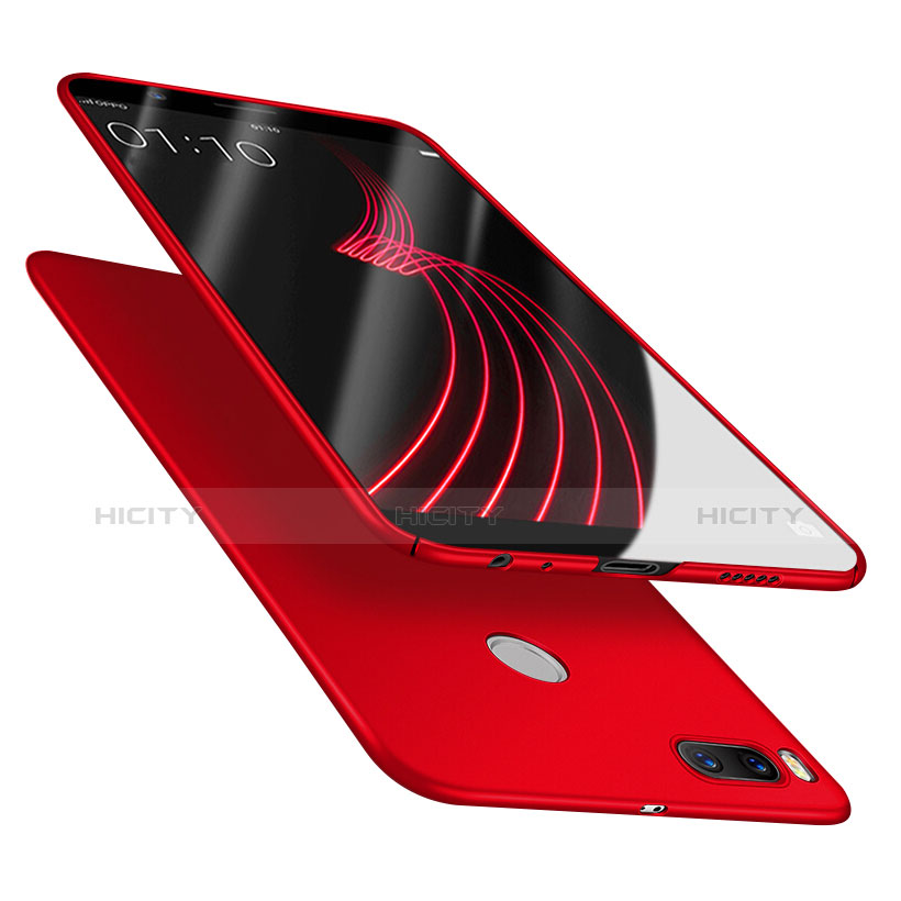 Coque Plastique Rigide Mat avec Support Bague Anneau A03 pour Xiaomi Mi 5X Rouge Plus