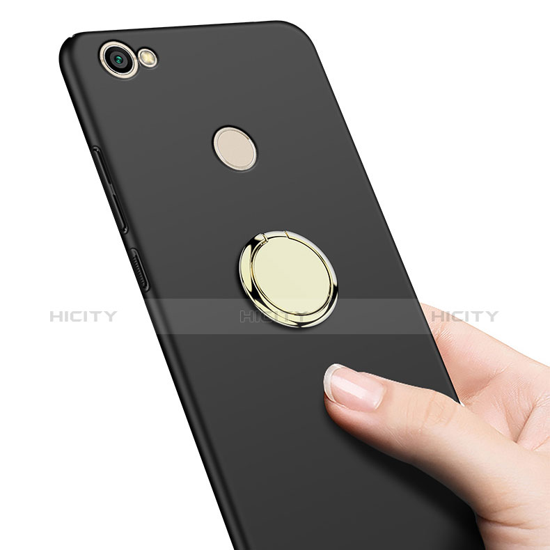 Coque Plastique Rigide Mat avec Support Bague Anneau pour Xiaomi Redmi Note 5A High Edition Noir Plus