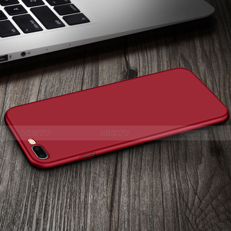 Coque Plastique Rigide Mat et Support Bague Anneau pour Apple iPhone 7 Plus Rouge Plus