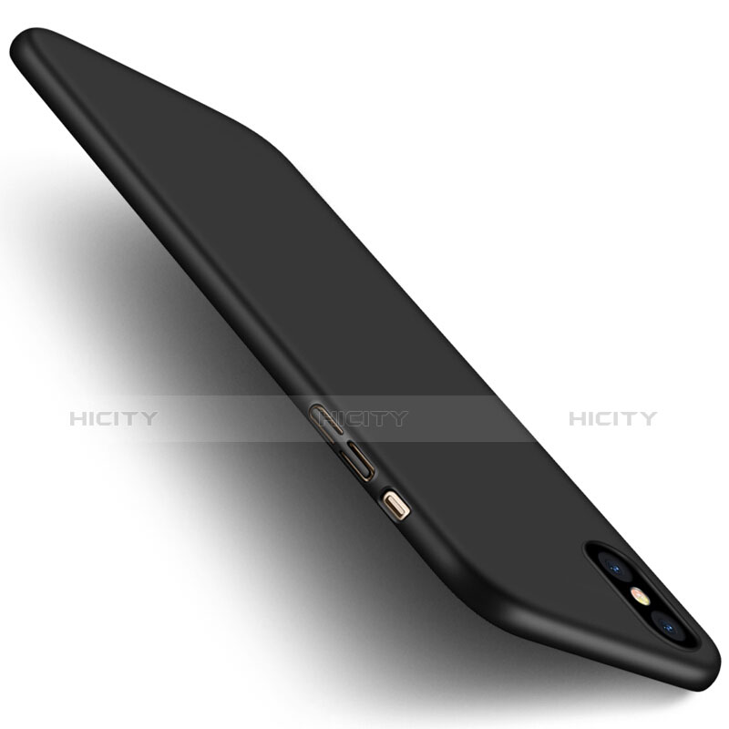 Coque Plastique Rigide Mat et Support Bague Anneau pour Apple iPhone Xs Noir Plus