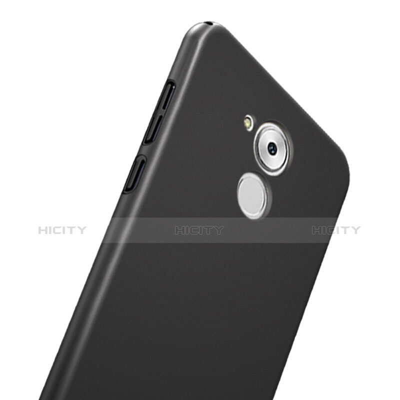 Coque Plastique Rigide Mat et Support Bague Anneau pour Huawei Enjoy 6S Noir Plus