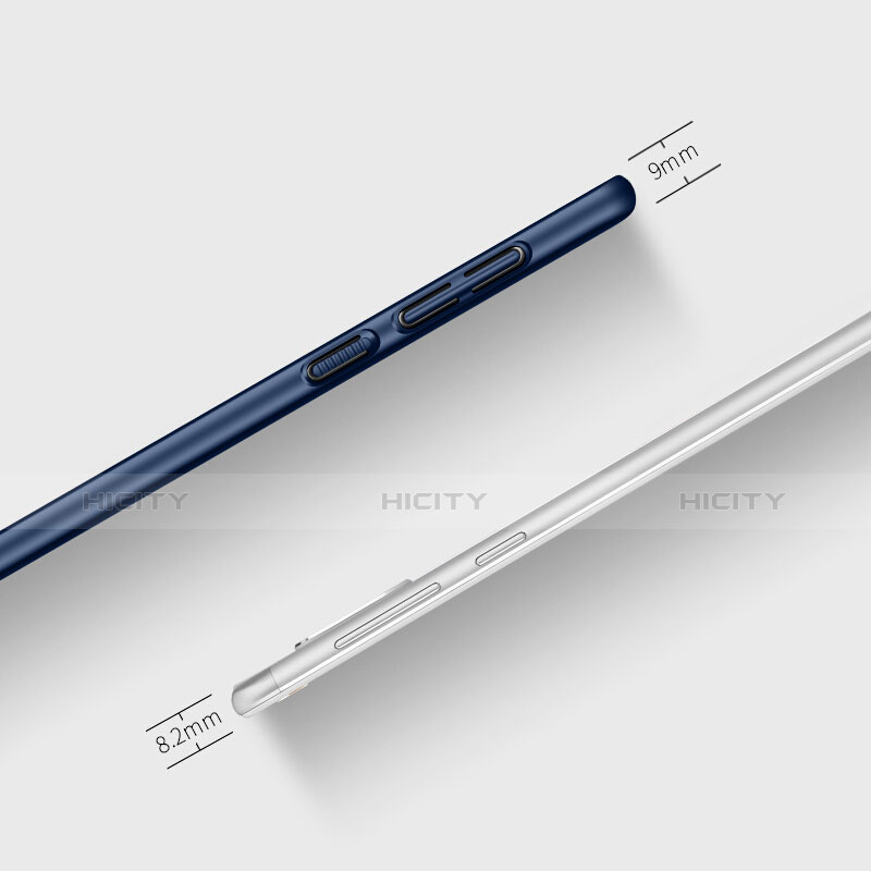 Coque Plastique Rigide Mat et Support Bague Anneau pour Huawei Honor 6X Pro Bleu Plus