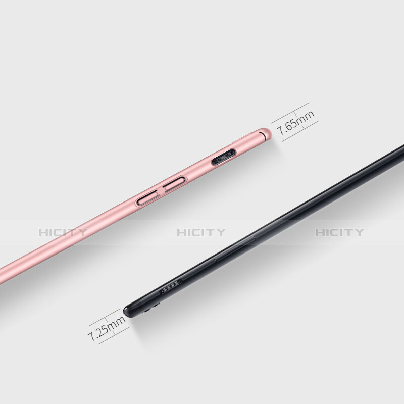 Coque Plastique Rigide Mat et Support Bague Anneau pour OnePlus 5 Or Rose Plus