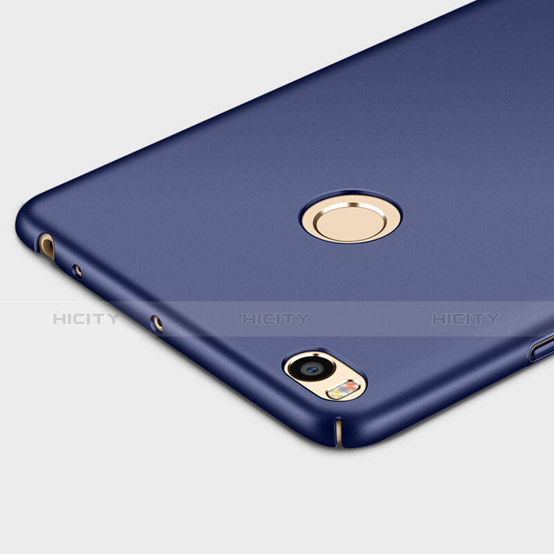 Coque Plastique Rigide Mat et Support Bague Anneau pour Xiaomi Mi Max 2 Bleu Plus