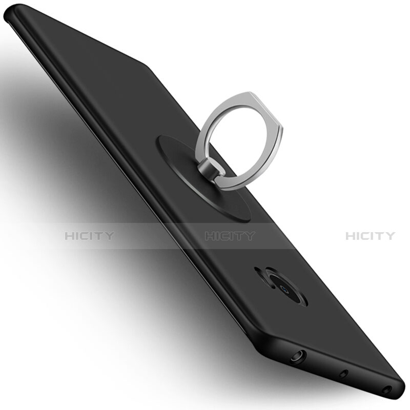 Coque Plastique Rigide Mat et Support Bague Anneau pour Xiaomi Mi Note 2 Special Edition Noir Plus