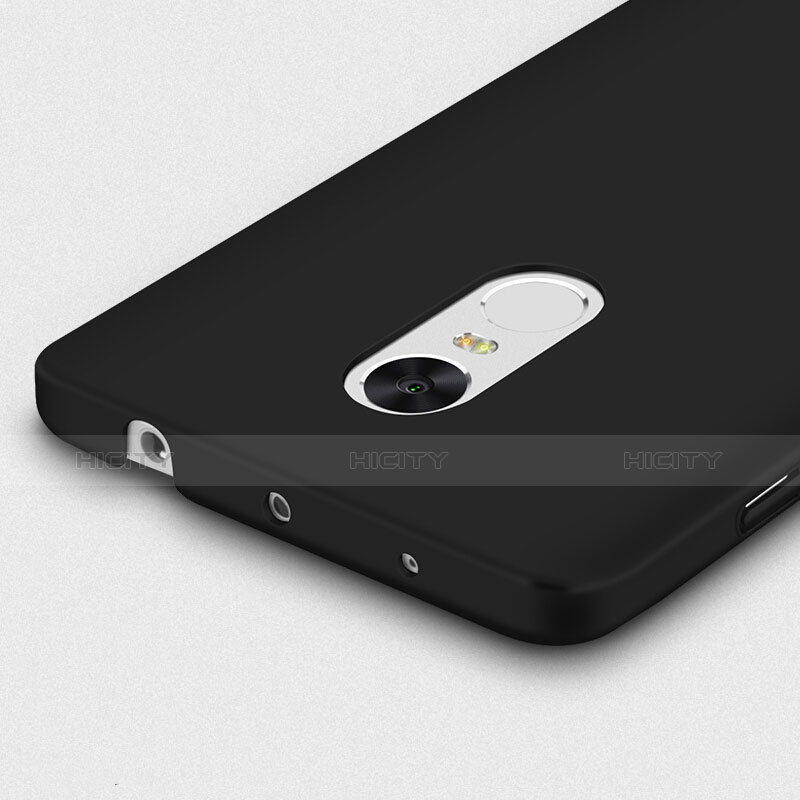 Coque Plastique Rigide Mat et Support Bague Anneau pour Xiaomi Redmi Note 4 Noir Plus