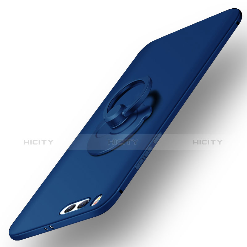 Coque Plastique Rigide Mat et Support Bague Anneau R01 pour Xiaomi Mi 6 Bleu Plus