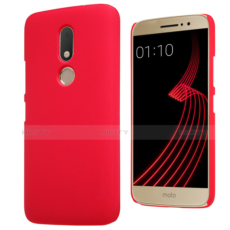 Coque Plastique Rigide Mat M01 pour Motorola Moto M XT1662 Rouge Plus