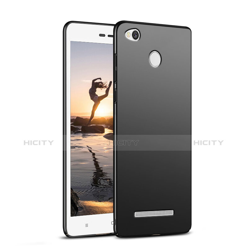 Coque Plastique Rigide Mat M02 pour Xiaomi Redmi 3 High Edition Noir Plus