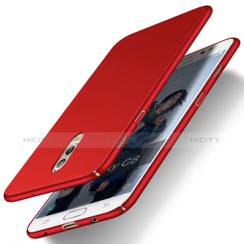 Coque Plastique Rigide Mat M03 pour Samsung Galaxy C8 C710F Rouge Plus