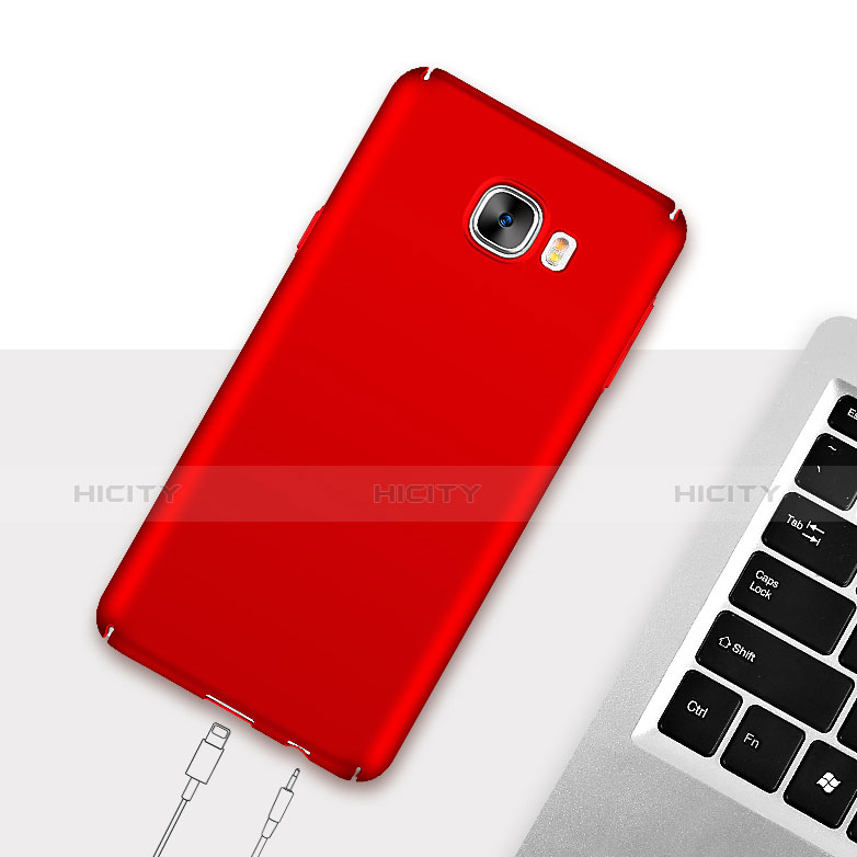 Coque Plastique Rigide Mat M04 pour Samsung Galaxy C7 SM-C7000 Rouge Plus
