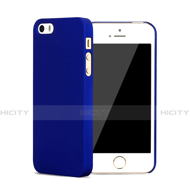Coque Plastique Rigide Mat pour Apple iPhone 5S Bleu Plus