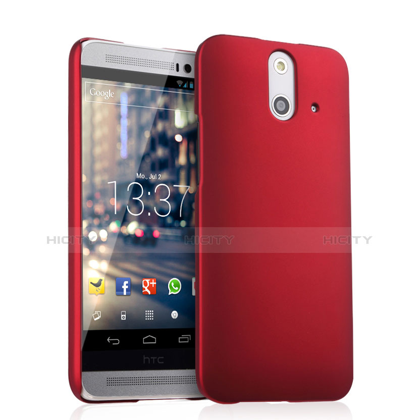 Coque Plastique Rigide Mat pour HTC One E8 Rouge Plus