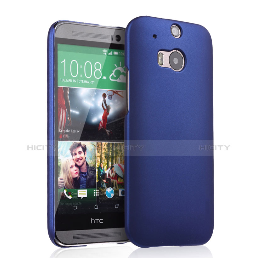 Coque Plastique Rigide Mat pour HTC One M8 Bleu Plus