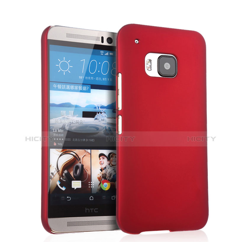 Coque Plastique Rigide Mat pour HTC One M9 Rouge Plus