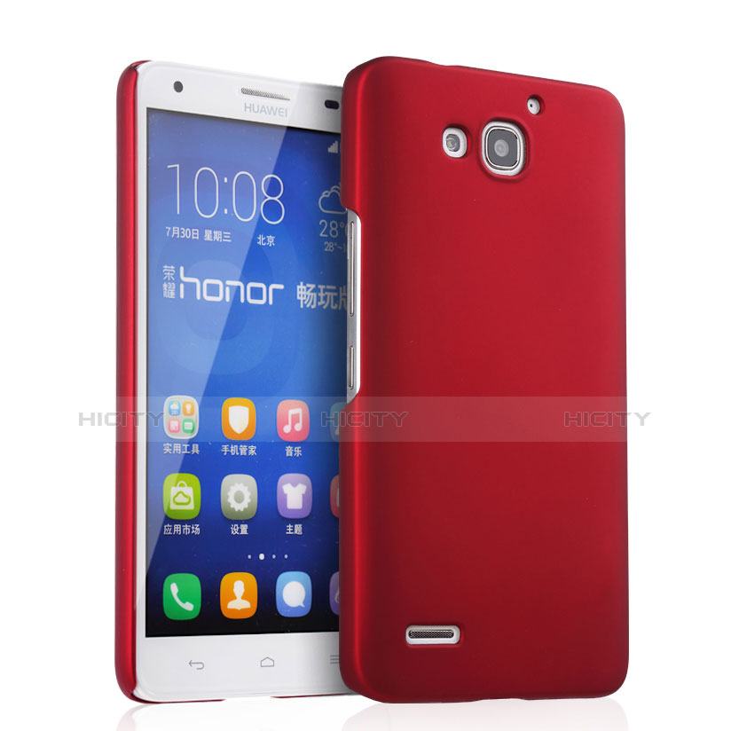 Coque Plastique Rigide Mat pour Huawei Honor 3X G750 Rouge Plus