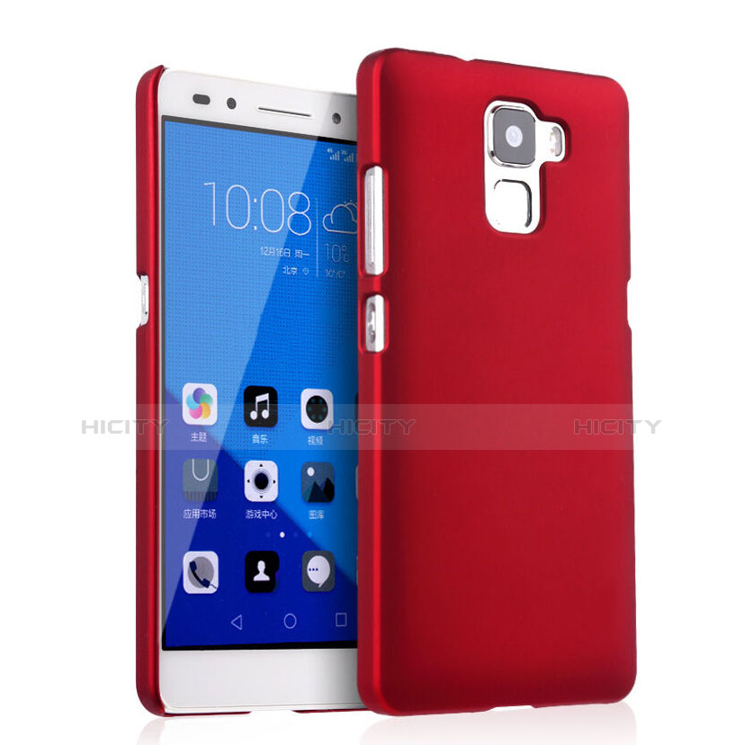 Coque Plastique Rigide Mat pour Huawei Honor 7 Dual SIM Rouge Plus