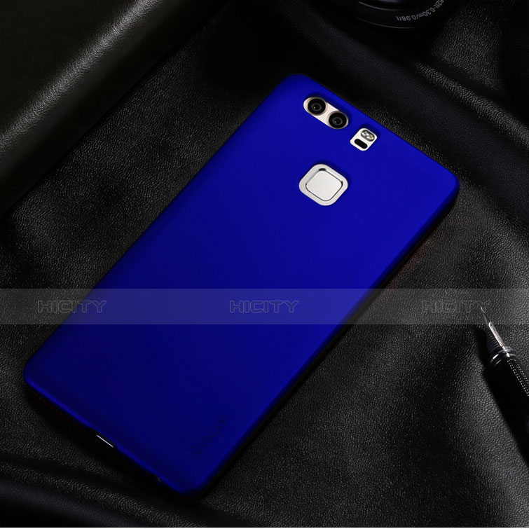 Coque Plastique Rigide Mat pour Huawei P9 Plus Bleu Plus