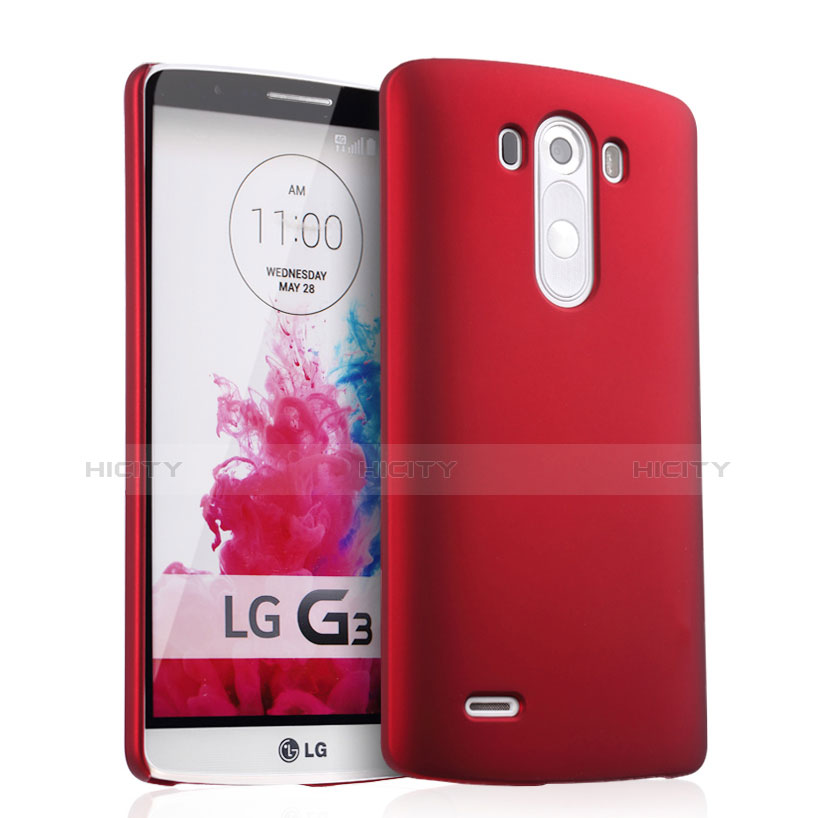 Coque Plastique Rigide Mat pour LG G3 Rouge Plus