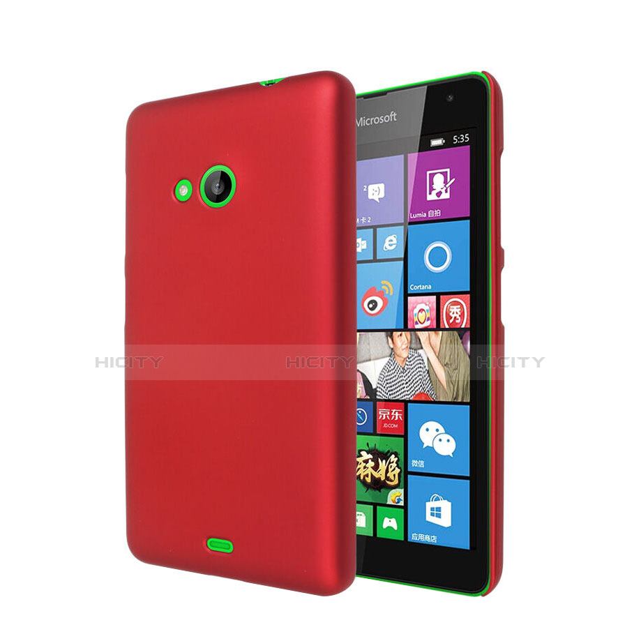 Coque Plastique Rigide Mat pour Microsoft Lumia 535 Rouge Plus
