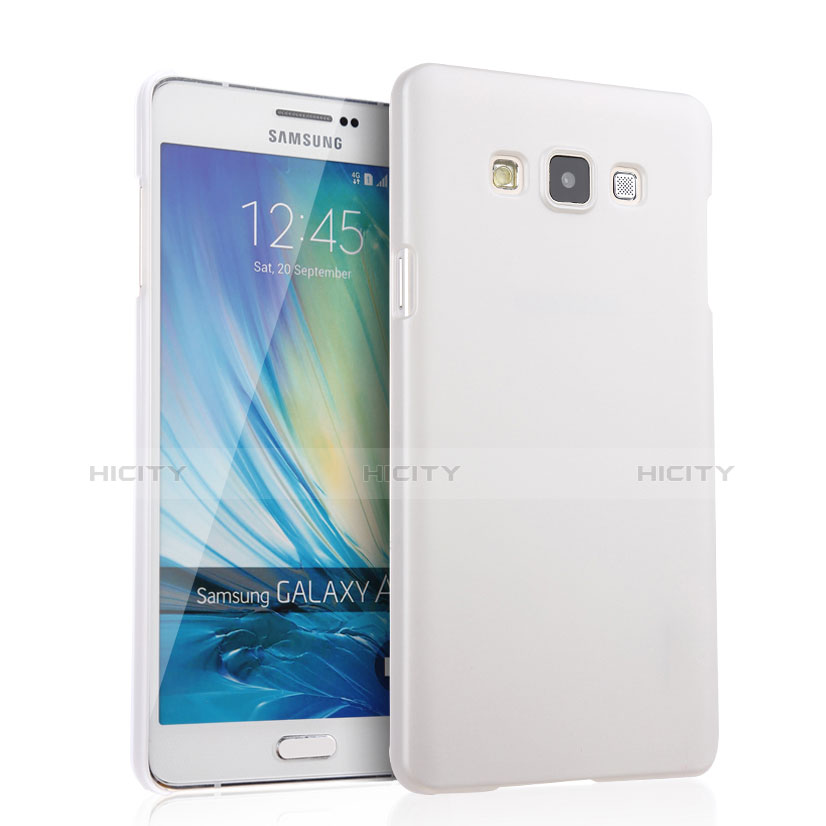 Coque Plastique Rigide Mat pour Samsung Galaxy A7 Duos SM-A700F A700FD Blanc Plus