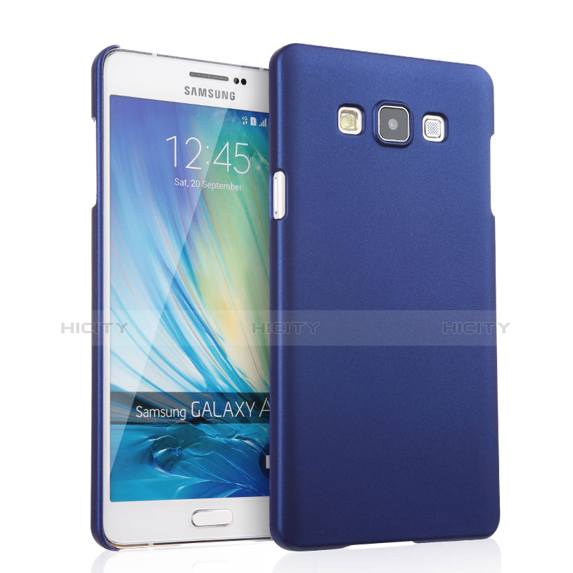 Coque Plastique Rigide Mat pour Samsung Galaxy A7 Duos SM-A700F A700FD Bleu Plus
