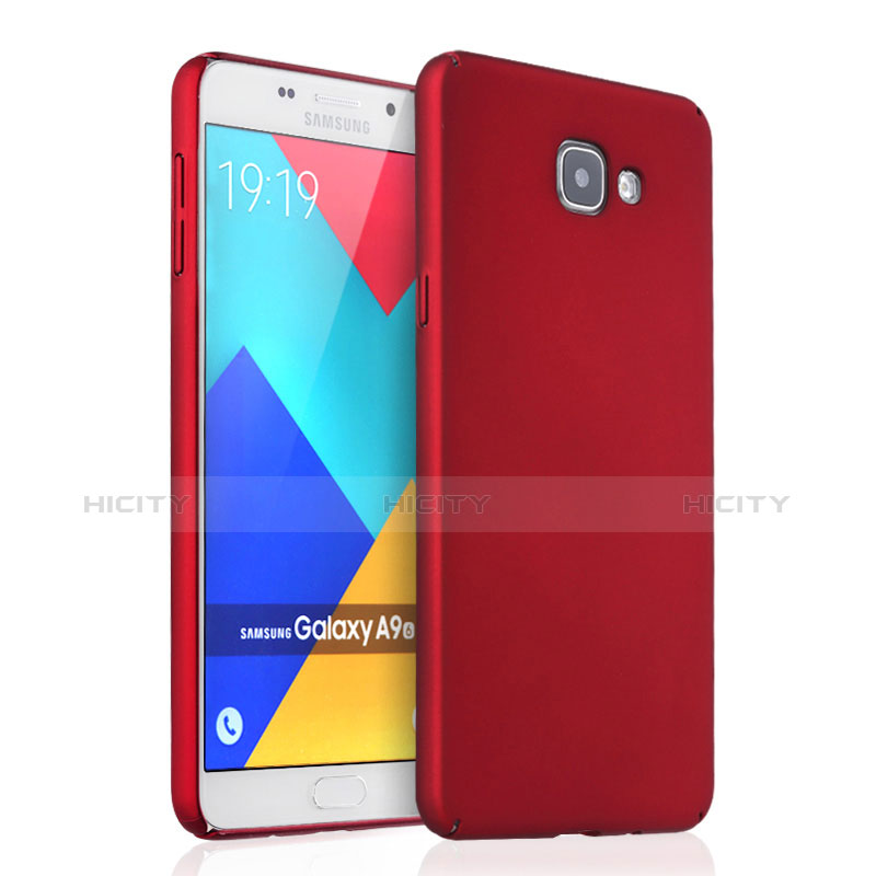 Coque Plastique Rigide Mat pour Samsung Galaxy A9 (2016) A9000 Rouge Plus