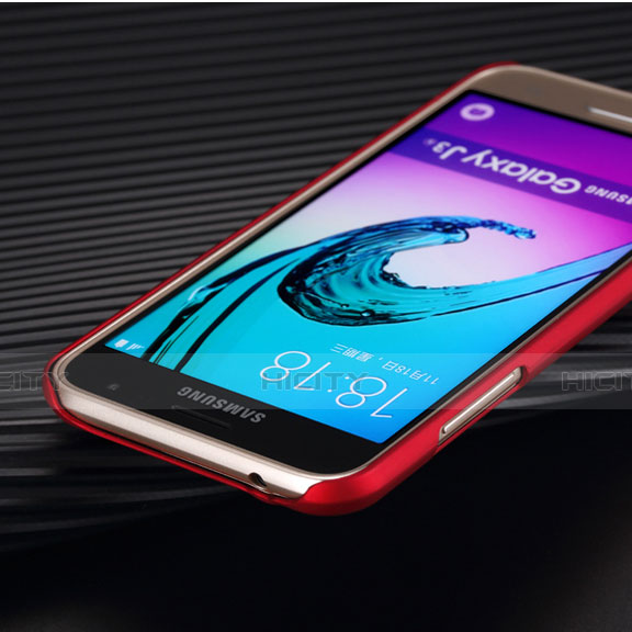 Coque Plastique Rigide Mat pour Samsung Galaxy J3 (2016) J320F J3109 Rouge Plus