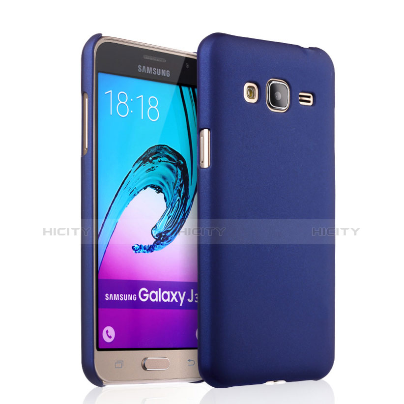 Coque Plastique Rigide Mat pour Samsung Galaxy J3 Bleu Plus