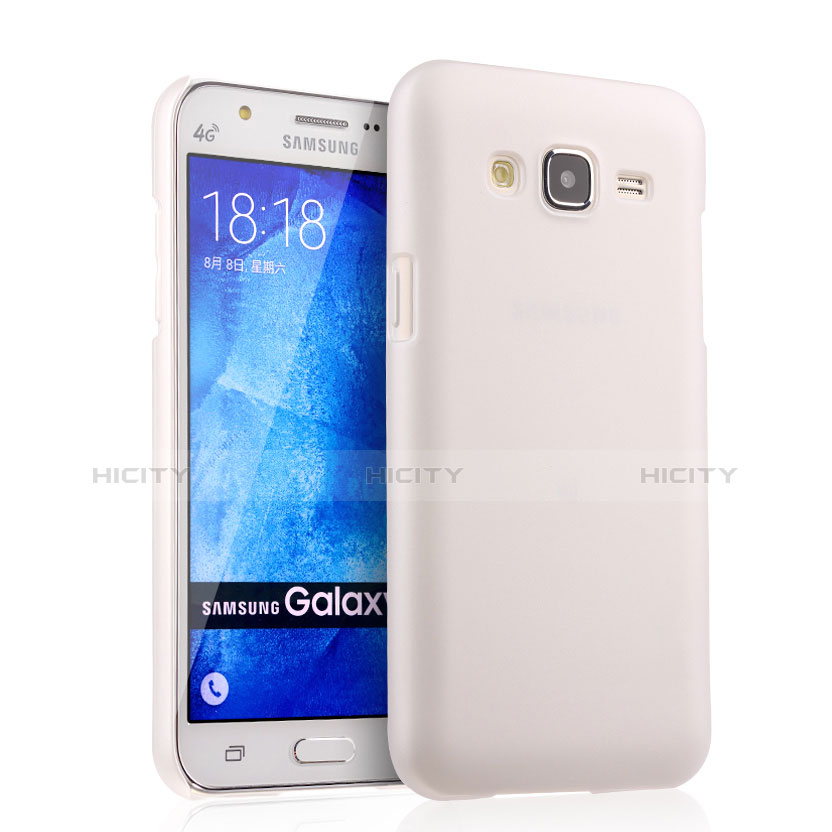 Coque Plastique Rigide Mat pour Samsung Galaxy J5 SM-J500F Blanc Plus
