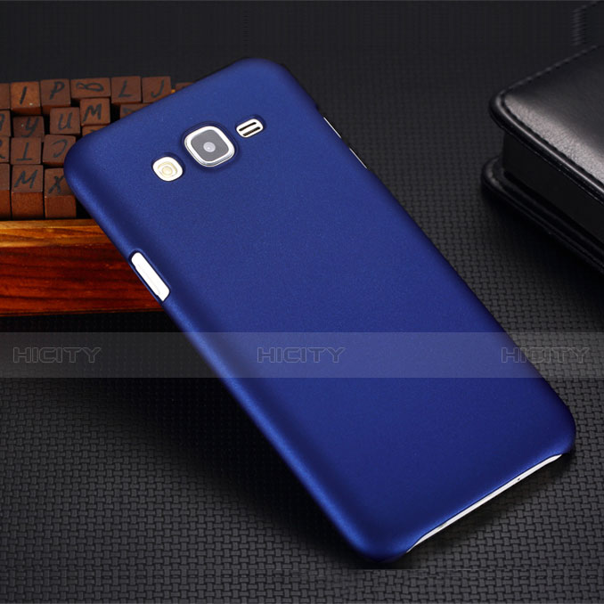 Coque Plastique Rigide Mat pour Samsung Galaxy J7 SM-J700F J700H Bleu Plus