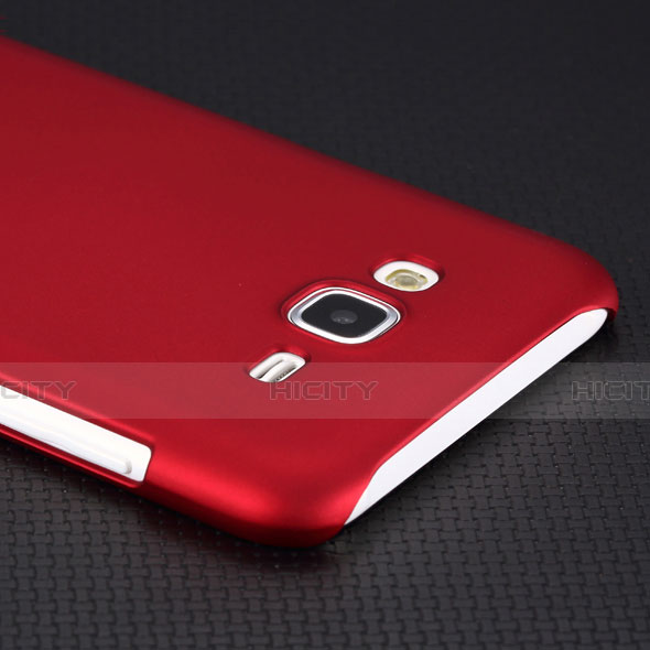 Coque Plastique Rigide Mat pour Samsung Galaxy J7 SM-J700F J700H Rouge Plus