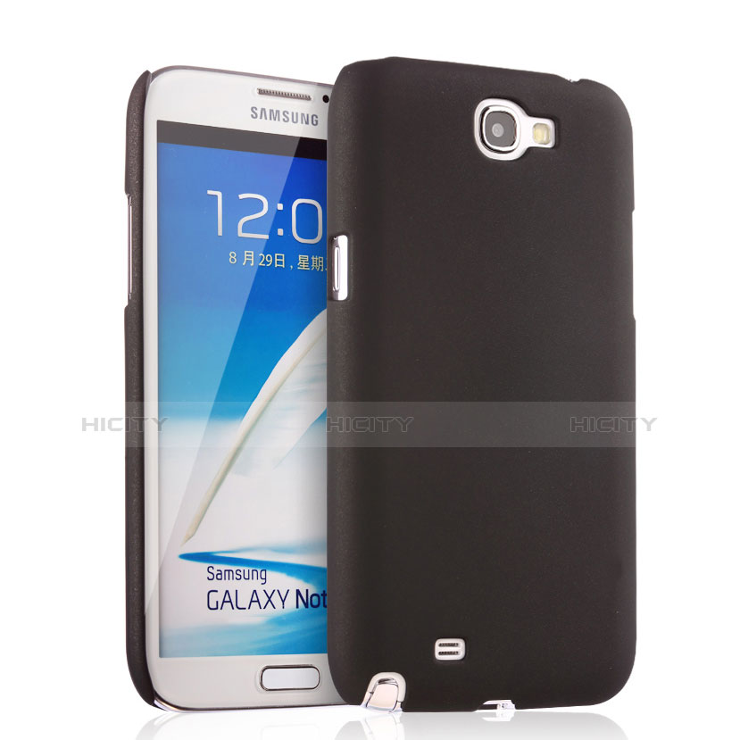Coque Plastique Rigide Mat pour Samsung Galaxy Note 2 N7100 N7105 Noir Plus