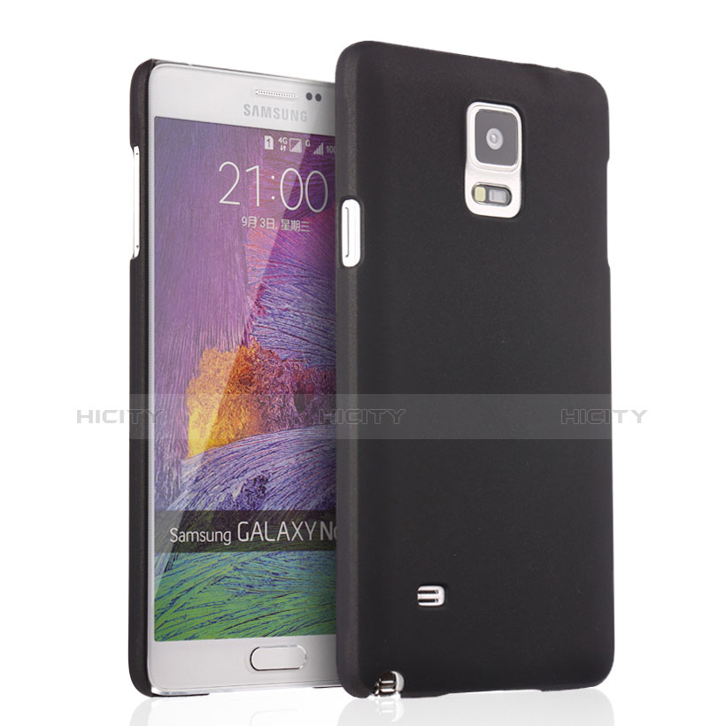 Coque Plastique Rigide Mat pour Samsung Galaxy Note 4 Duos N9100 Dual SIM Noir Plus