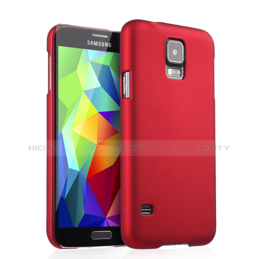 Coque Plastique Rigide Mat pour Samsung Galaxy S5 G900F G903F Rouge Plus
