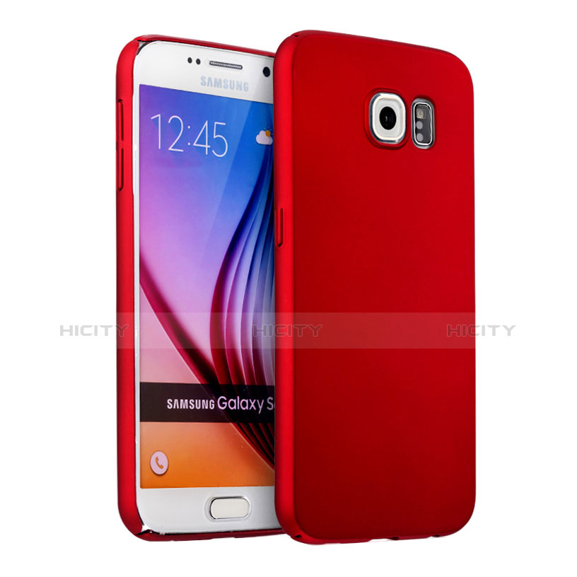 Coque Plastique Rigide Mat pour Samsung Galaxy S6 Duos SM-G920F G9200 Rouge Plus