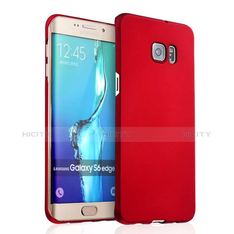 Coque Plastique Rigide Mat pour Samsung Galaxy S6 Edge+ Plus SM-G928F Rouge Plus