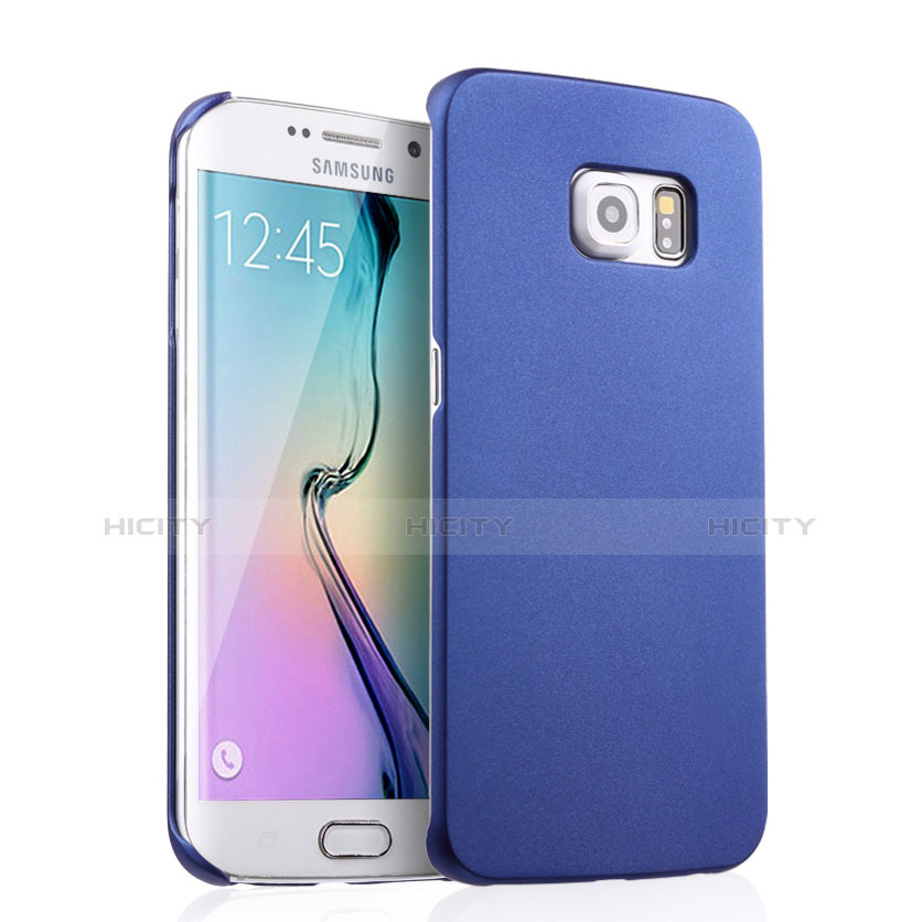 Coque Plastique Rigide Mat pour Samsung Galaxy S6 Edge SM-G925 Bleu Plus