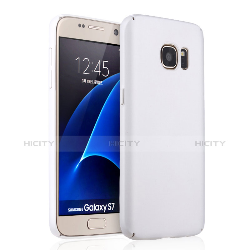 Coque Plastique Rigide Mat pour Samsung Galaxy S7 G930F G930FD Blanc Plus