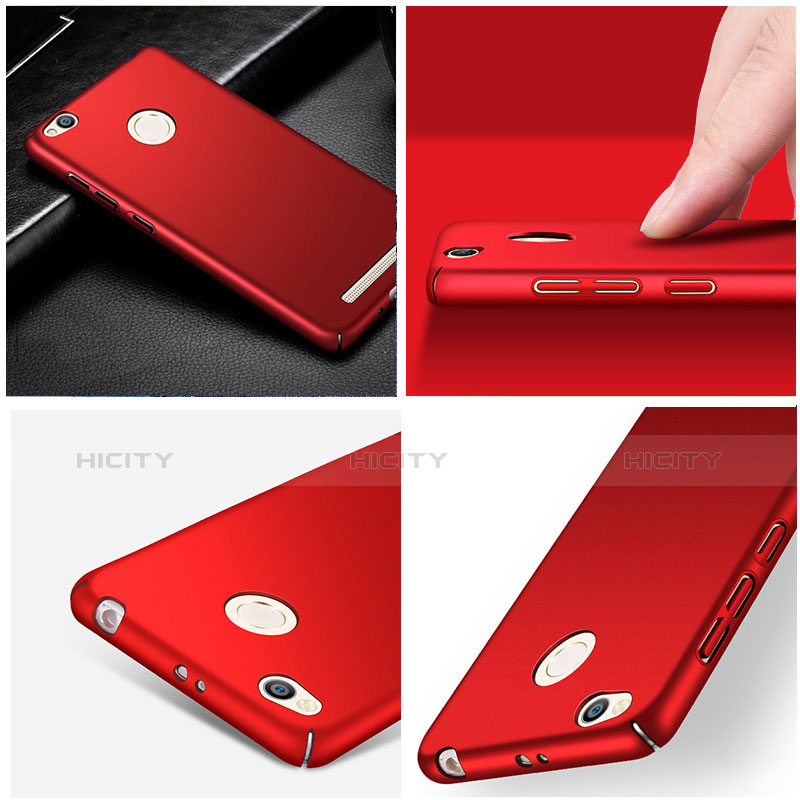 Coque Plastique Rigide Mat pour Xiaomi Redmi 3 Pro Rouge Plus