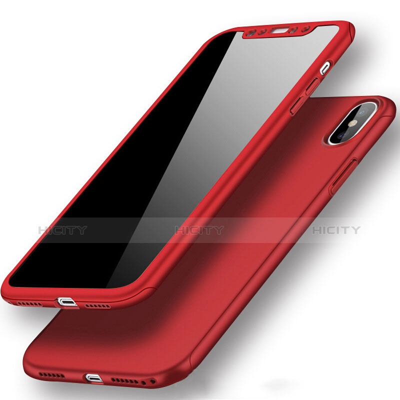 Coque Plastique Rigide Mat S02 pour Apple iPhone X Rouge Plus