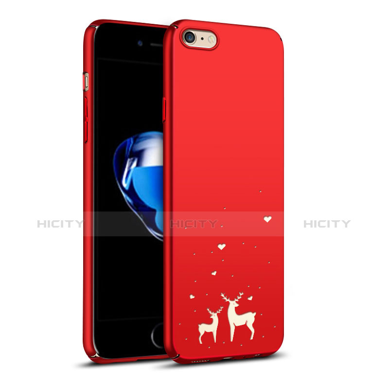 Coque Plastique Rigide Renne pour Apple iPhone 6 Rouge Plus