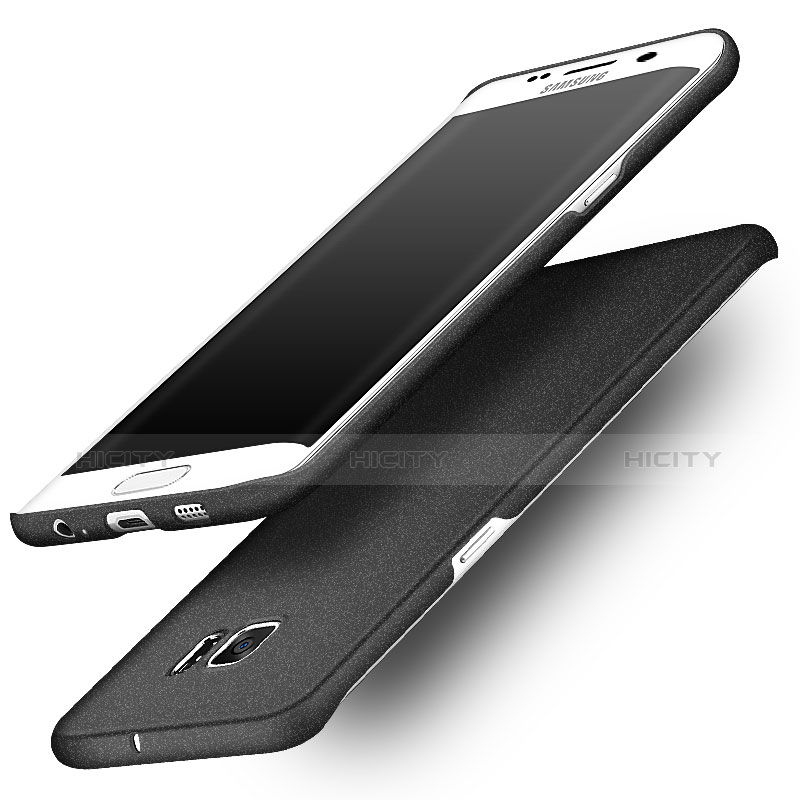 Coque Plastique Rigide Sables Mouvants pour Samsung Galaxy S6 Edge SM-G925 Noir Plus