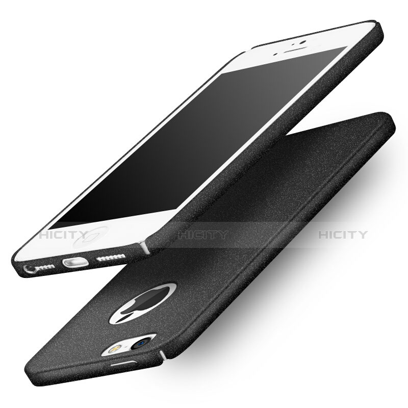 Coque Plastique Rigide Sables Mouvants Q01 pour Apple iPhone SE Noir Plus