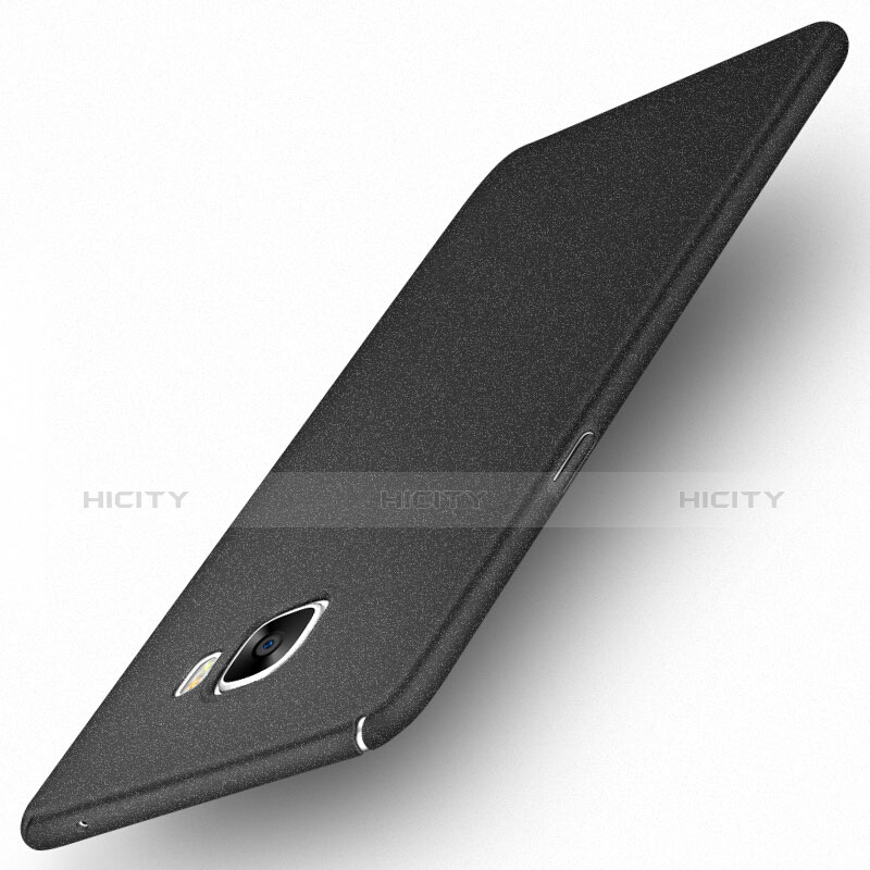 Coque Plastique Rigide Sables Mouvants Q01 pour Samsung Galaxy C7 SM-C7000 Noir Plus